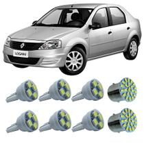 Kit Led Externo Interno Renault Logan 2007/2012 Luz Placa Ré