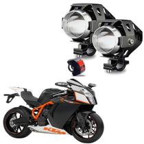 Kit Led Farol de Milha Moto Kawasaki ER 6N 650CC 2010 2011 2012 2013 2014 2015 2016 2017 2018 2019 2020 2021 2022 U5