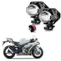 Kit Led Farol de Milha Moto Kawasaki Ninja ZX 10R 1000CC 2010 2011 2012 2013 2014 2015 2016 2017 2018 2019 até 2022 U5