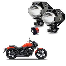 Kit Led Farol de Milha Moto Kawasaki Vulcan 900 Classic LT 2010 2011 2012 2013 2014 2015 2016 até 2022 U5