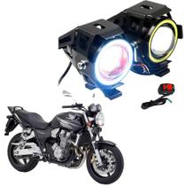 Kit Led Farol Milha Moto CB1300 Super Four 2007 2008 Angel Eye U7