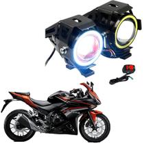 Kit Led Farol Milha Moto CBR 500 2014 Angel Eye U7