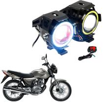 Kit Led Farol Milha Moto Honda CG 150 TITAN ESD 2004 2005 2006 2007 2008 2009 2010 2011 2012 2013 Angel Eye U7