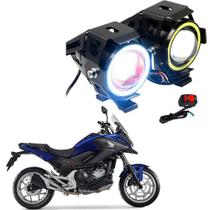 Kit Led Farol Milha Moto Honda NC 750X 2015 Angel Eye U7 Kit Led Farol Milha Moto Honda NC 750X 2015 Angel Eye U7