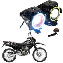 Kit Led Farol Milha Moto Honda XR 250 2001 2002 2003 2004 2005 2006 2007 2008 Angel Eye U7
