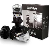 Kit Led H4 Mini Projetor Canhão Eliptico Shocklight Carro