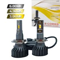 Kit LED HB4 8000Lm 3 Cores 12V Branco / Amarelo D-MAX