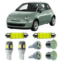 Kit Led Interno Externo Fiat 500 Teto Placa Farolete Ré Top Kit Led Interno Externo Fiat 500 Teto Placa Farolete Ré Top