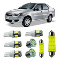 Kit Led Interno Externo Fiat Siena Teto Placa Ré Farolete Kit Led Interno Externo Fiat Siena Teto Placa Ré Farolete