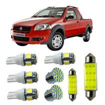Kit Led Interno Externo Fiat Strada Working Farolete Teto Ré Kit Led Interno Externo Fiat Strada Working Farolete Teto Ré