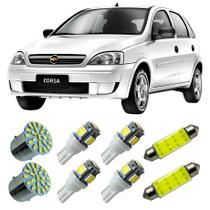 Kit Led Interno Externo GM Corsa 2003 A 2014 Ré Placa Meia Luz Porta Malas Luvas