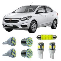 Kit Led Interno Externo GM Prisma Teto Placa Ré Farolete