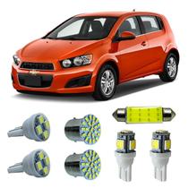 Kit Led Interno Externo GM Sonic Teto Ré Placa Meia Luz
