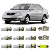 Kit Led Interno Externo Toyota Corolla 2003 A 2008 Placa Ré Teto Farolete