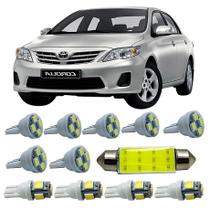 Kit Led Interno Externo Toyota Corolla 2009 A 2014 Placa Teto Ré Farolete