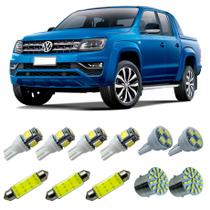 Kit Led Interno Externo VW Amarok 2010 A 2020 Teto Ré Placa Farolete