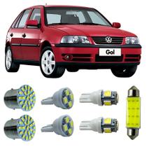 Kit Led Interno Externo VW Gol G2 G3 G4 Teto Placa Ré