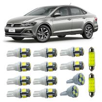 Kit Led Interno Externo VW Virtus Teto Placa Farolete Ré Kit Led Interno Externo VW Virtus Teto Placa Farolete Ré