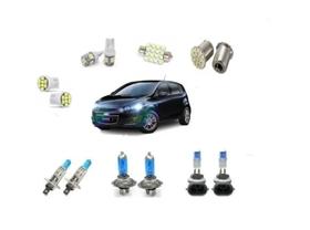 Kit Led + Lâmpada Super Branca Sonic Farol Alto Milha 55w.