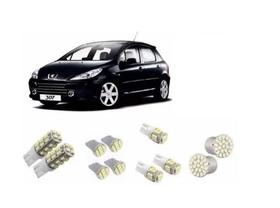 Kit Led Leds Pingo Lanterna Teto Placa Re Peugeot 307