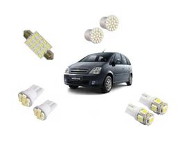 Kit Led Meriva De 2003/2012 Teto Placa Ré Lanterna