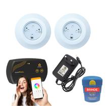 Kit Led Piscina 24m² - 2 Leds 9w, 1 Smartlux + Fonte