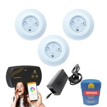 Kit Led Piscina 36m² - 3 Leds 9w, 1 Smartlux + Fonte Kit Led Piscina 36m² - 3 Leds 9w, 1 Smartlux + Fonte