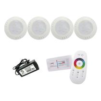 Kit Led Piscina 80m² - 4 Leds 9w, 1 Módulo Rgb + Fonte