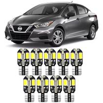 Kit Led Premium Internas Nissan Novo Versa 2021 A 2025 T10 Branco Branco-frio Kit Led Premium Internas Nissan Novo Versa 2021 A 2025 T10 Branco Branco-frio