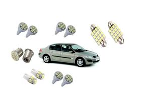 Kit Led Renault Megane Farolete Teto Placa Re Porta Malas