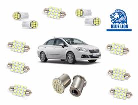 Kit Led's Fiat Linea 2008 Á 2016 Re Placa Teto Luvas Malas