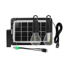 Kit Led Solar Foxlux Portátil Com 2 Lâmpadas E Painel Solar Kit Led Solar Foxlux Portátil Com 2 Lâmpadas E Painel Solar