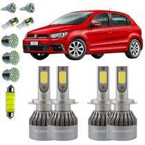 Kit Led VW Gol G5 G6 G7 G8 Luz Alta Baixa Teto Placa Ré T10