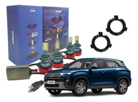 Kit Led W80 Wintech Creta Novo 25/26 Farol Alto e Baixo + Adaptador Kit Led W80 Wintech Creta Novo 25/26 Farol Alto e Baixo + Adaptador