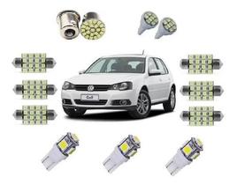 Kit Leds Golf 2011 À 2013 Teto Placa Ré Farolete P. Malas