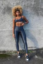 Kit Legging Cristal + Top Lara - Grafite Kit Legging Cristal + Top Lara - Grafite
