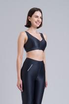 Kit Legging Zíper Reflect + Top Bo Ju New - Grafite Kit Legging Zíper Reflect + Top Bo Ju New - Grafite