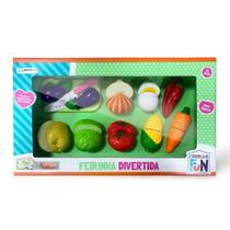Kit Legumes com tiras autocolantes - 9 Peças - Feirinha Divertida - Creative Fun - Multikids