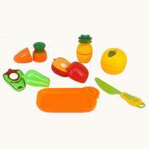 Kit Legumes e Frutas tiras autocolantes Tábua e Faca Brinquedo Infantil Kit Legumes e Frutas tiras autocolantes Tábua e Faca Brinquedo Infantil
