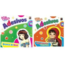 Kit: Leia E Brinque Com Adesivos Branca De Neve + Leia E Brinque Com Adesivos Chapeuzinho Vermelho