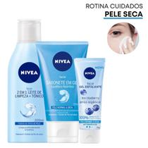 Kit Leite De Limpeza Tônico 2 em 1 + Sabonete Equilibrio Nutritivo + Esfoliante Nívea - Nivea