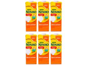 Kit Leite Integral Zero Lactose UHT Ninho 1L