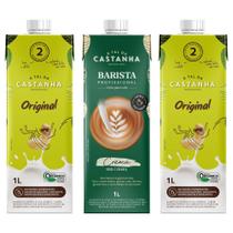 Kit Leite Vegetal, A Tal Da Castanha, 3 Caixas De 1L