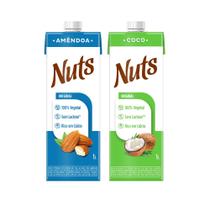 Kit Leite Vegetal Amêndoa 1L + Leite Vegetal Coco 1L Nuts