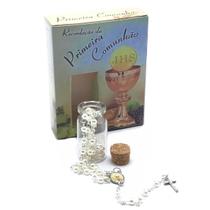 Kit Lembrança Primeira Eucaristia Comunhão Vidrinho com Colar