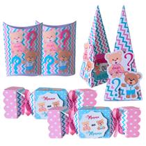 Kit Lembrancinha Caixinhas Chá Revelação Ursinho Kit Lembrancinha Caixinhas Chá Revelação Ursinho