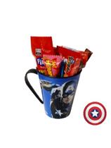 Kit Lembrancinha Dia Das Crianças Doces Personagens Capitão América