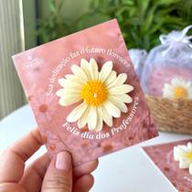 Kit Lembrancinha Dia Professor Mini Vela Aromat Cartão 10 un