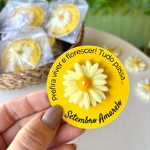 Kit Lembrancinha Mini Vela Aromática Setembro Amarelo 10 un