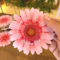 Kit Lembrancinha Outubro Rosa - Mini Creme Cartão Flor 10un